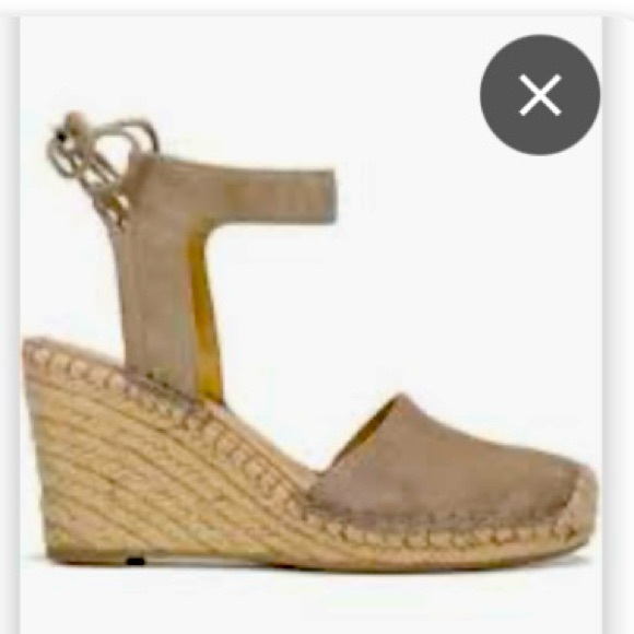 Franco Sarto Mariska Espadrille Wedge Sandal. Taupe Suede. Size 7.5. - Picture 2 of 11